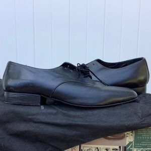 SOLD! Mens 7.5 - USED Elegance Ballroom Dance Shoes Black Leather Made In USA